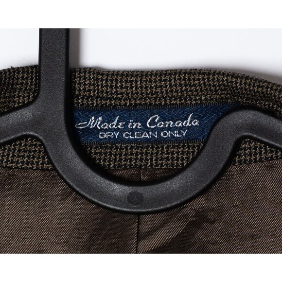 Vtg Chaps Ralph Lauren Mens 44R 3 Piece Houndstooth Wool Suit 36x30 Pants Vest - Picture 4 of 11